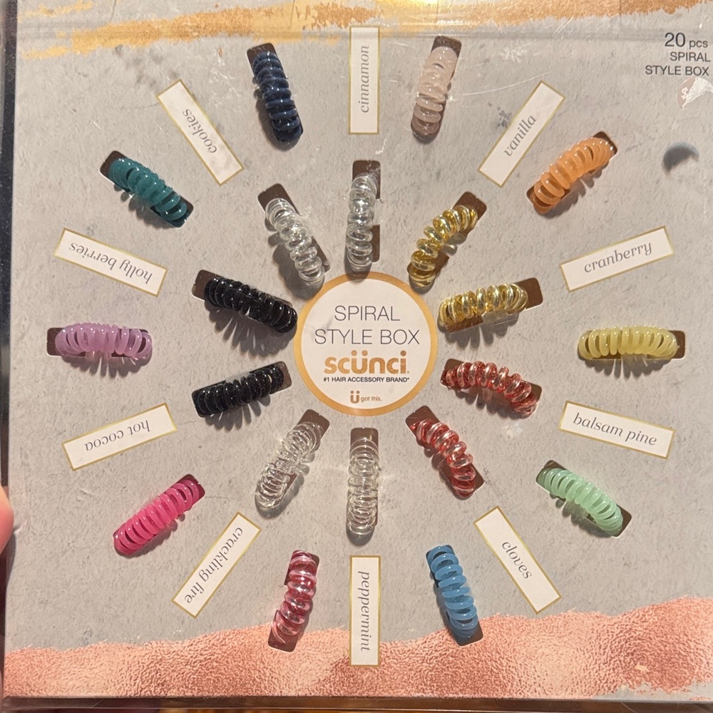 Scunci Spiral Style Box with Assorted Hair Ties